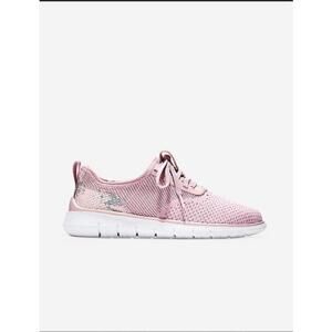 Cole Haan ZERØGRAND Women's Pink‎ Knit Sneakers with Metallic Heel - Size 6